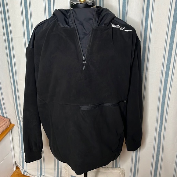 Puma Mens RadCal Polarfleece Half Zip Sweatshirt Casual Comfort Technology Black - Picture 3 of 14